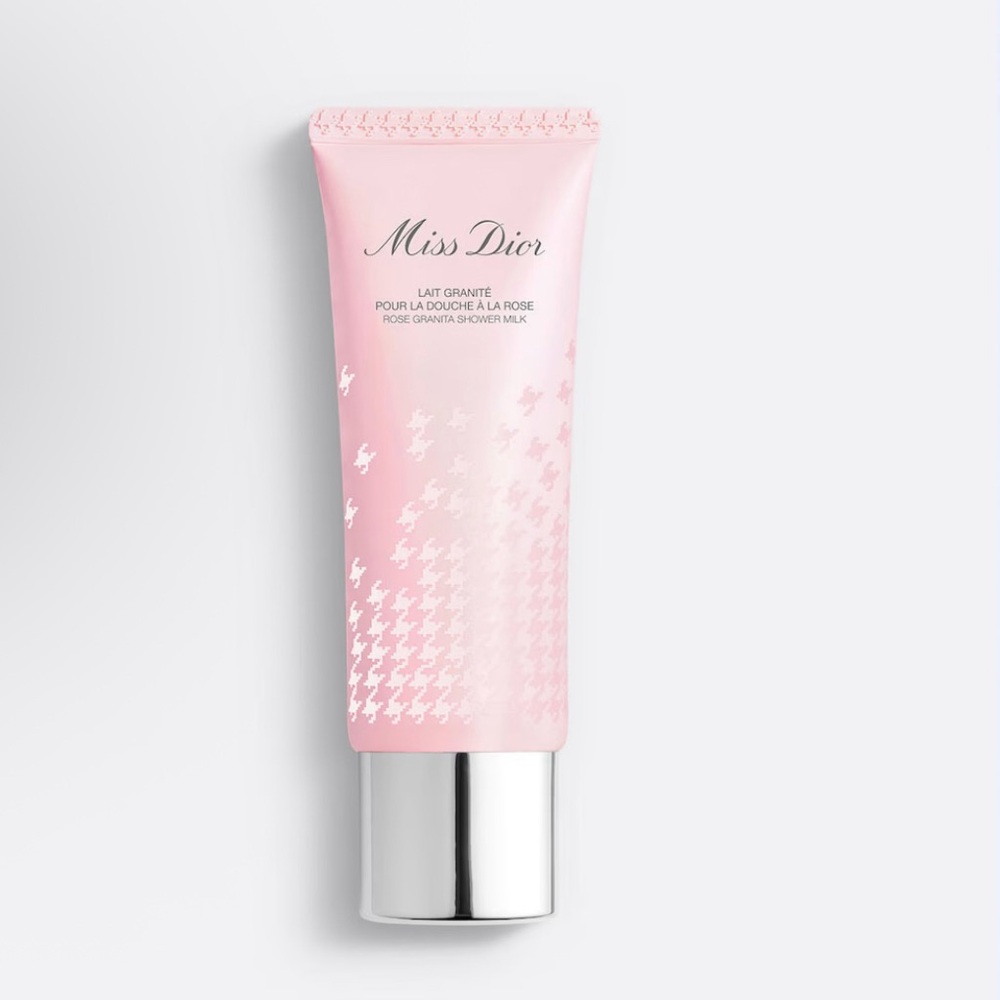 Miss Dior Shimmering Rose Sorbet Body Gel, and Rose Granita Shower Milk. - Picture 2 of 3